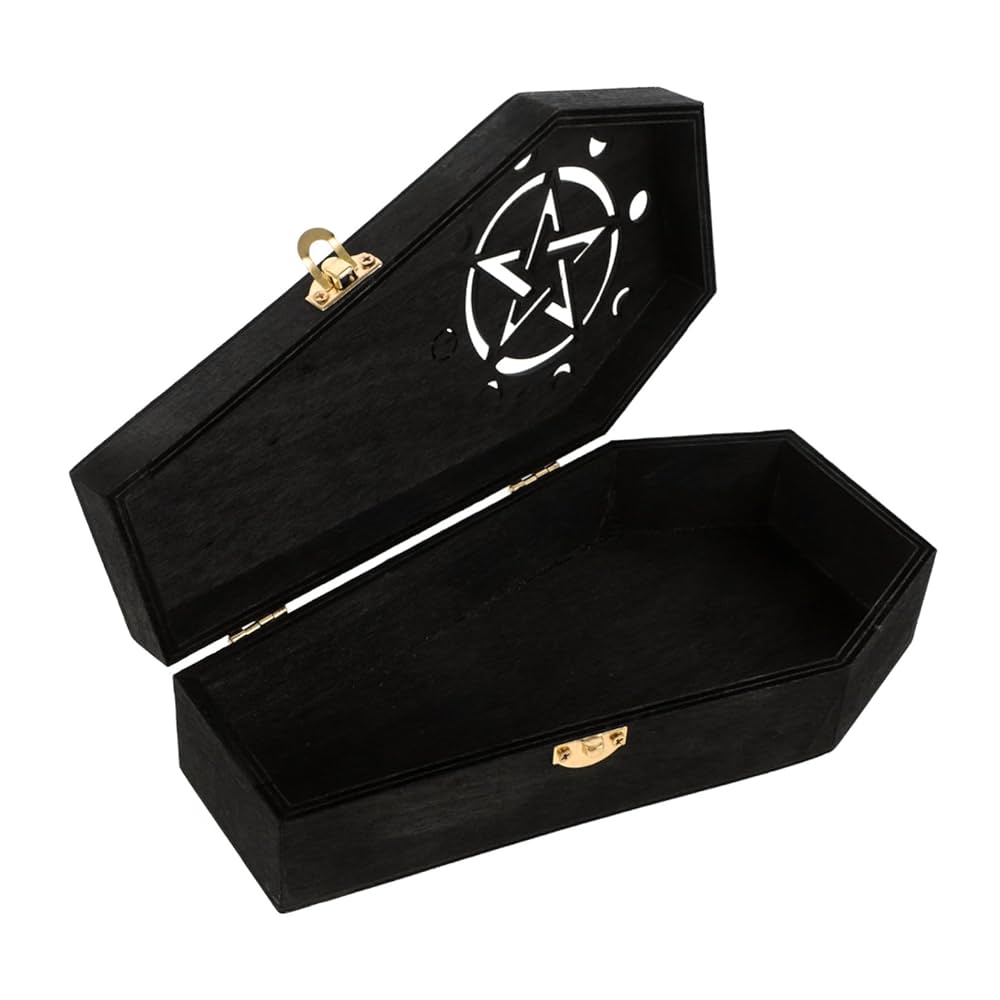 Amazon.co.jp: Lurrose 箱 棺ハロウィン装飾 木製の棺桶ボックス